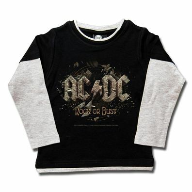 AC/ DC (Rock or Bust) - Kinder Skater Shirt Größe 116 (6-7 Jahre)