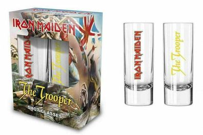 Iron Maiden The Tropper Shotglas Schnapsglas Set NEU & 100% offizielles Merch!