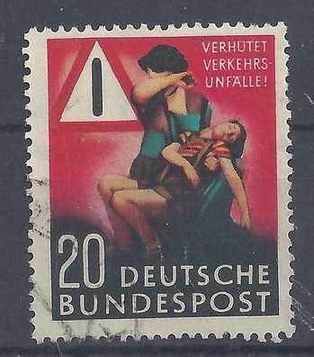 Mi. Nr. 162, BRD, Bund, Jahr 1953, Verhütet Verkerhsunfälle 20, gestempelt