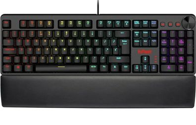 RedThunder K55 RGB Mechanische Gaming Tastatur Schwarz + Handablage QWERTZ - Deutsch