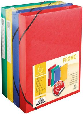 Exacompta Sammelbox Promo Pack 3 + 1 40 mm farbig sortiert