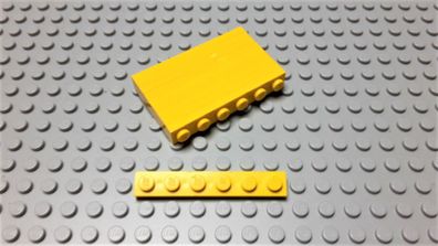 Lego 10 Stück Platten 1x6 Gelb Nummer 3666