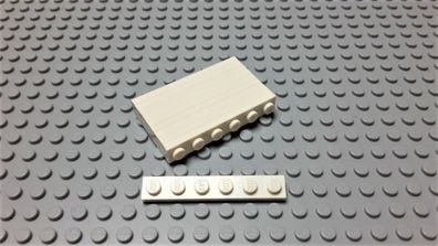 Lego 10 Stück Platten 1x6 Weiß Nummer 3666