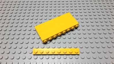 Lego 10 Stück Platten 1x8 Gelb Nummer 3460