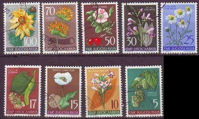 Jugoslavia [1955] MiNr 0765-73 ( O/ used ) Blumen