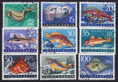 Jugoslavia [1956] MiNr 0795-03 ( O/ used ) Fische