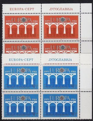 Jugoslavia [1984] MiNr 2046-47 4er ( * * / mnh ) [01] CEPT