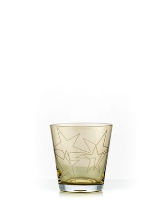 Bohemia Wassergläser Saftglas Kristall Glas Jive grau mit Sternen 330 ml 6er Set