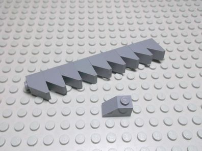 Lego 10 Stück Schrägsteine 45 Grad mit Steg 1x2 Neudunkelgrau Nummer 3040