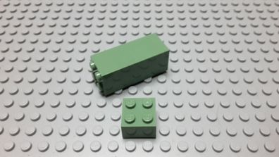 Lego 5 Stück Basicsteine 2x2 hoch Sandgrün Sand Grün Nummer 3003