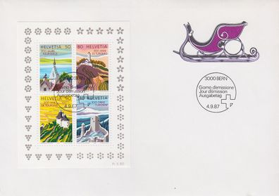 Schweiz Switzerland [1987] MiNr 1354-57 Block 25 ( FDC ) [01]