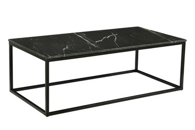 Couchtisch Dion Beistelltisch Sofa Marmor Stahl schwarz Sofatisch 120 cm x 60 cm