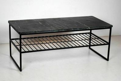 Couchtisch Dian Beistelltisch Sofa Marmor Stahl schwarz Sofatisch 90 cm x 40 cm