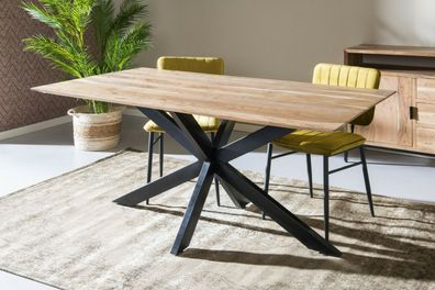 Esszimmertisch Küchentisch Tisch Oslo massiv Spider Akazien Holz 220 cm x 100 cm