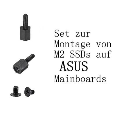 Abstandhalter & Schrauben für SSD M.2 NVMe Halterung Montage auf ASUS Mainboards