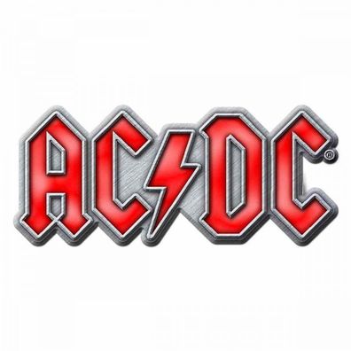 AC/ DC Anstecker Red Logo aus Metall Offiziell lizensiert