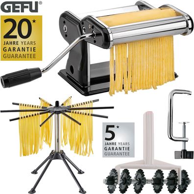 GEFU Pasta Perfetta Nero Starter Set Nudel Maschine Maker Trockner Edelstahl NEU