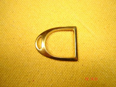 kleine Applikation oval goldfarben glänzend Metall 3x2,5cm Hutmacher Deko DIY