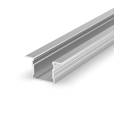 LED Profile in silber M18-2 100CM ohne Abdeckung für LED Streifen bis 12mm Breite