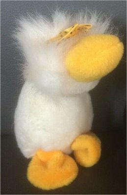 Nici Plüsch Ente weiß gelb mit gelber Schleife (9)