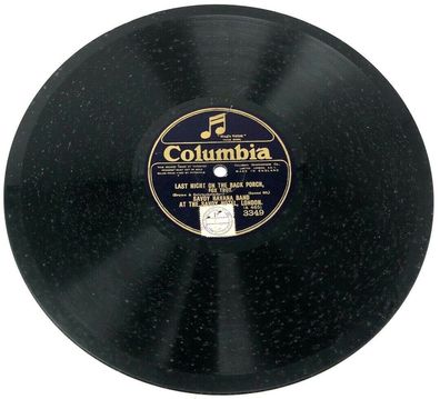 10" Schellackplatte Columbia 3349 - Last night on the back porch / The (W16)