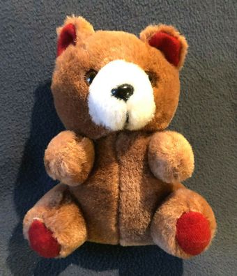 Kleiner Plüsch Teddybär Bär sitzend braun ca. 15 cm hoch (264)