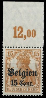 BES. 1WK Landespost Belgien Nr 15I POR postfrisch ORA X434FDA