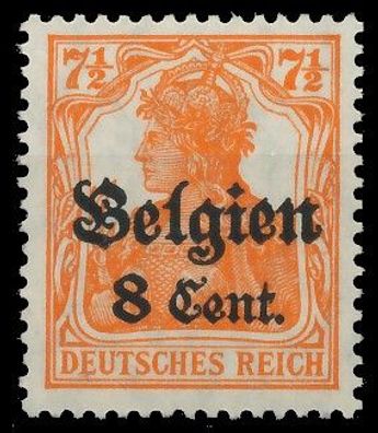 BES. 1WK Landespost Belgien Nr 13bII postfrisch X434F9E