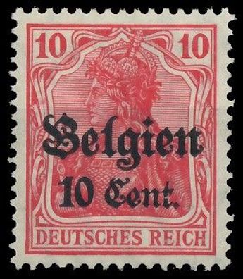 BES. 1WK Landespost Belgien Nr 14cII postfrisch gepr. X435056