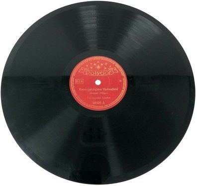 10" Schellackplatte Polydor 48339 Riesengebirglers Heimatlied / Tief im B. (W22)
