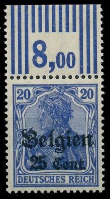 BES. 1WK Landespost Belgien Nr 18a WOR 3-7-3 postfrisch X43B116