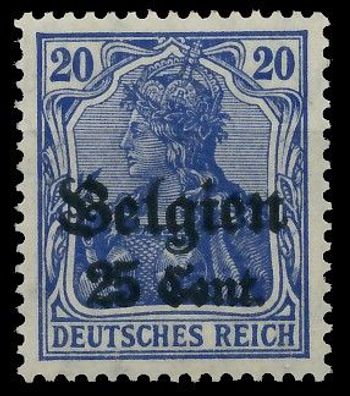 BES. 1WK Landespost Belgien Nr 18a postfrisch X43B33E