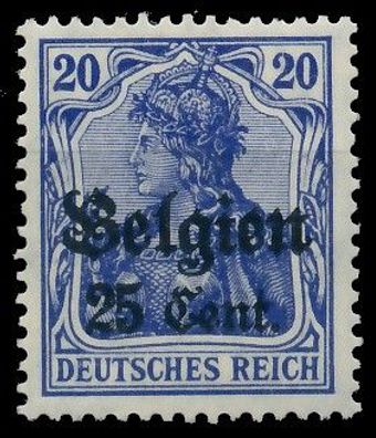 BES. 1WK Landespost Belgien Nr 18a postfrisch X43B34E