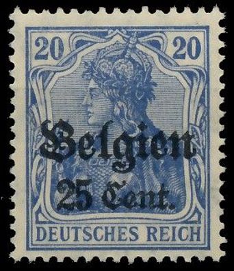 BES. 1WK Landespost Belgien Nr 18b postfrisch gepr. X43B376