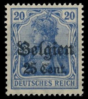 BES. 1WK Landespost Belgien Nr 18b postfrisch gepr. X43B362