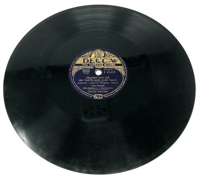 10" Schellackplatte Decca F 43419 Jodel Echo / Ich kann nun mal das Jodeln (S1)