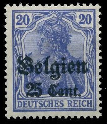 BES. 1WK Landespost Belgien Nr 18d postfrisch gepr. X43B39A