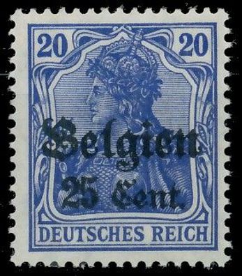 BES. 1WK Landespost Belgien Nr 18d postfrisch gepr. X43B3BE