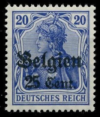 BES. 1WK Landespost Belgien Nr 18a postfrisch X43B3C2