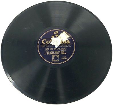 10" Schellackplatte - Columbia 3434 - Dear Love, my love / Marcheta (W16)