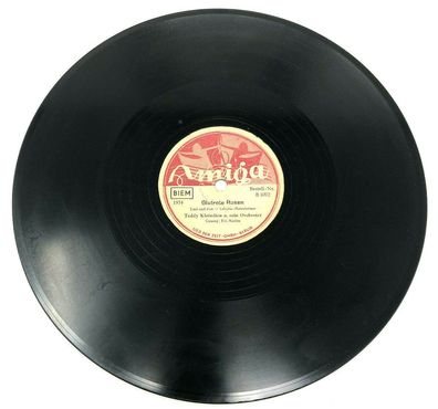 10" Schellackplatte Amiga 1002 Donkey Serenade / Glutrote Rosen 1934 (S1)