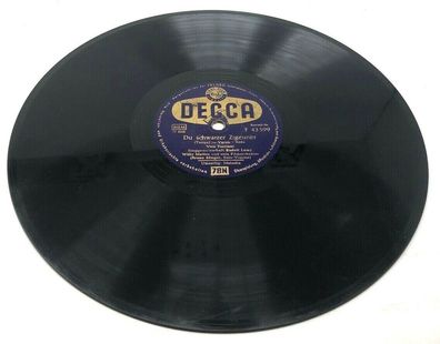 10" Schellackplatte Shellac - Decca F 43599 Melodia / Du schwarzer Zigeuner (154