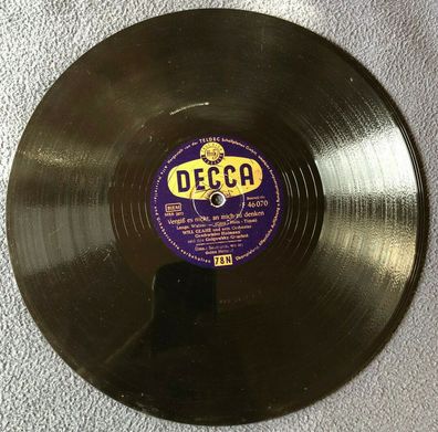 10" Schellackplatte Shellac Decca F46070 Vergiss es nicht an mich zu denken (113