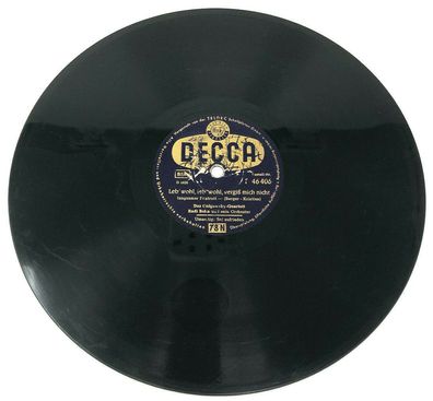 10" Schellackplatte Decca F 46406 Sei zufrieden / Leb wohl, leb wohl, vergiß (S1