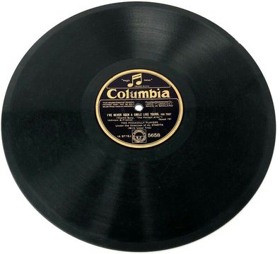 10" Schellackplatte - Columbia 5658 - I´ve never seen a smile like yours (W16)