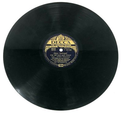 10" Schellackplatte Decca F 43768 - Kleine Nachtigall, Sing´ das Lied noch (W11)