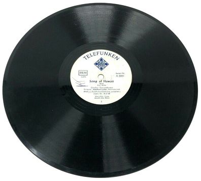 10" Schellackplatte - Telefunken 23 879 - Song of Hawaii / Leise rauscht (W13)