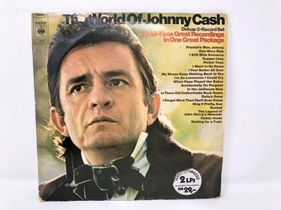12" Vinyl LP - The World of Johnny Cash Deluxe 2 Record Set - CBS S 66 237 (K)