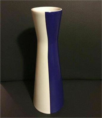 United Colors of Benetton Vase blau / weiss 22 cm hoch Ø 8 cm (171)