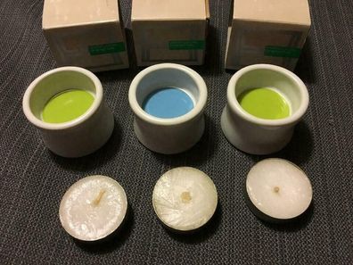 3 Stück Porzellan Teelichter von United Colors of Benetton (W15)